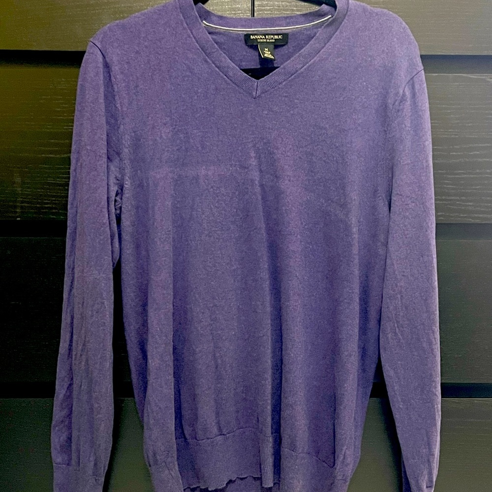 Banana Republic Purple Sweater Luxury Blend